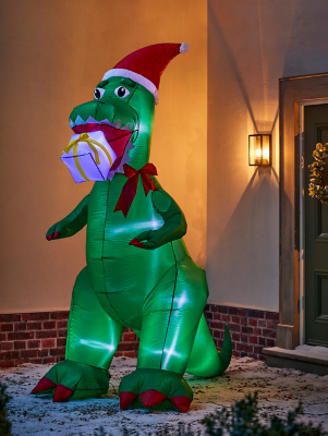 Inflatable Dinosaur Christmas Decoration